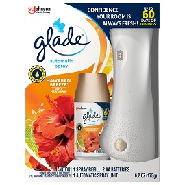 [1900-SJ-72407] Glade Auto Spray Hawaiian Breeze Holder 4/6.2oz