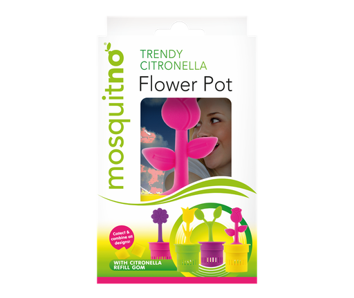 [2200-MQ-11311] MosquitNo Box Trendy Citronella Flower Pot - 12 pcs